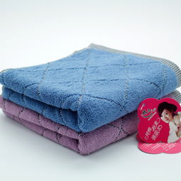 佳威日用品——百分百純棉深色菱形格毛巾，超強吸水，柔軟舒適